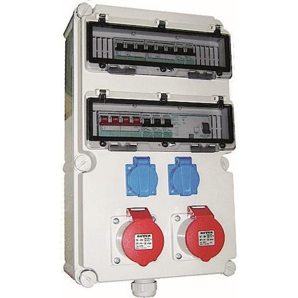 VF322_4 Geyer Πίνακας εργοταξιακός Compact τριφασικός 2 σούκο και 2x 5x16A - Image 1