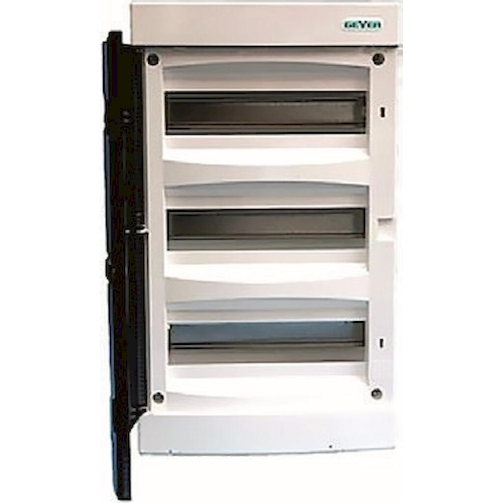 VS24-T_3 Geyer Πίνακας επίτοιxος Αίνος 2x12M διάφανη πόρτα IP40 - Image 1