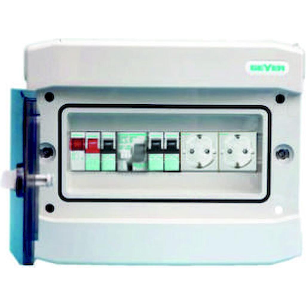 VW120M_4 Geyer Πίνακας εργοταξιακός Euroline μονοφασικός 2 σούκο - Image 1