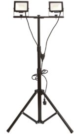 Avide LED Προβολέας Slim SMD 2x20W Λευκό 4000K 2 Κεφαλές με Τρίποδο - Image 2