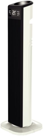 Entac Αερόθερμο Δαπέδου Πύργος Λευκό με LED Οθόνη 2000W 74cm - Image 3