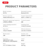 XO F51 Colored Jade Εξωτερικό Ηχείο RGB Bluetooth 10W - Image 6