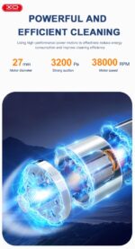 ΧΟ CZ007 Ασύρματη Ηλεκτρική Σκούπα για το Αυτοκίνητο και το Σπίτι Άσπρο - Image 9