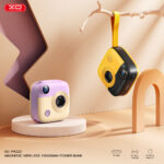 XO PR223 mini camera digital display fast charging power bank 10000mAh (Black & Yellow) - Image 2