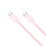 ThreeKey TK-NB09 Καλώδια Σιλικόνης Type-C σε Type-C 60W Ροζ