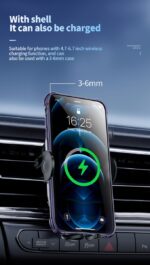 XO WX038 Διαφανής Βάση Ασύρματης Φόρτισης Αυτοκινήτου 2 σε 1 - Αεραγωγού & με Βεντούζα 15W - Image 10