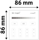 Avide LED Ταινία 12-24V Ντίμερ 4 Ζωνών RF Χωνευτό /2xAAA/ Αφής - Image 3