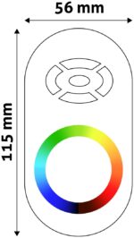 Avide LED Ταινία 12V 216W RGB 5 Πλήκτρα RF Τηλεχειριστήριο Αφής και Ελεγκτής - Image 3