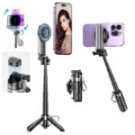 XO SS22 4-in-1 Μαγνητικό Πολυλειτουργικό Bluetooth Selfie Stick - Image 6