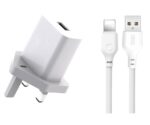 XO L99 Φορτιστής UK με Καλώδιο Lightning  2.4A