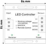 Avide LED Ταινία 12V 216W RGB 6 Πλήκτρα RF Τηλεχειριστήριο Αφής και Ελεγκτής - Image 2