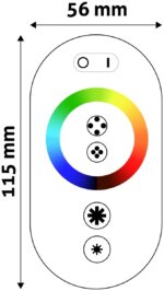 Avide LED Ταινία 12V 216W RGB 6 Πλήκτρα RF Τηλεχειριστήριο Αφής και Ελεγκτής - Image 3