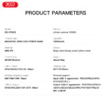 XO PR223 mini camera digital display fast charging power bank 10000mAh (Purple & White) - Image 5