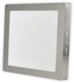 Avide LED Πλαφονιέρα Τετράγωνο Αλουμίνιο Σατέν Νίκελ 24W Λευκό 4000K - Image 2