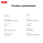 XO NB265 Μινιμαλιστικό Καλώδιο Type-C Μπλε - Image 3