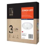 Redpoint 6076 ZONDA ΦΩΤΙΣΤΙΚΟ LED ΣΤΡΟΓΓΥΛΟ ΛΕΥΚΟ Φ290/67 ΜΕ ΑΝΙΧΝΕΥΤΗ ΚΙΝΗΣΗΣ 16W 4000K ORNO - Image 2
