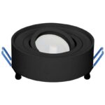 Redpoint 6169 SORMUS ΣΠΟΤ ΧΩΝΕΥΤΟ GU10 ΣΤΡΟΓΓΥΛΟ ΚΙΝΗΤΟ Φ96/50 (ΚΟΨΙΜΟ Φ88) ΜΑΥΡΟ ORNO - Image 3