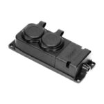 Redpoint 13165 ΠΟΛΥΠΡΙΖΟ ΣΤΕΓΑΝΟ ΧΩΡΙΣ ΚΑΛΩΔΙΟ 2 ΘΕΣΕΩΝ IP44 ΜΑΥΡΟ ORNO - Image 10