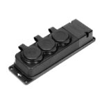 Redpoint 13166 ΠΟΛΥΠΡΙΖΟ ΣΤΕΓΑΝΟ ΧΩΡΙΣ ΚΑΛΩΔΙΟ 3 ΘΕΣΕΩΝ IP44 ΜΑΥΡΟ ORNO - Image 4