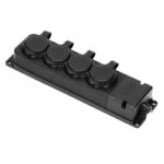 Redpoint 13167 ΠΟΛΥΠΡΙΖΟ ΣΤΕΓΑΝΟ ΧΩΡΙΣ ΚΑΛΩΔΙΟ 4 ΘΕΣΕΩΝ IP44 ΜΑΥΡΟ ORNO - Image 3