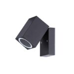 Redpoint ERIETTA SPOT ΚΗΠΟΥ ΕΠΙΤΟΙΧΟ ΤΕΤΡΑΓΩΝΟ ΡΥΘΜΙΖΟΜΕΝΟ ΜΟΝΟ 1xGU10 ΜΑΥΡΟ ΑΛΟΥΜΙΝΙΟ IP65 (Made In P.R.C)