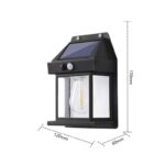 Redpoint "LATY" SOLAR ΦΑΝΑΡΑΚΙ ΚΗΠΟΥ ΕΠΙΤΟΙΧΟ ΜΕ ΑΝΙΧΝΕΥΤΗ ΚΙΝΗΣΗΣ 3000k ΠΛΑΣΤΙΚΟ ΜΑΥΡΟ IP65 (Made In P.R.C) - Image 3