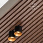 Redpoint "LUXY" ΜΑΥΡΟ-ΧΡΥΣΟ SPOT ΟΡΟΦΗΣ ΣΤΡΟΓΓΥΛΟ 1xGU10 ΑΛΟΥΜΙΝΙΟ (Made In P.R.C) - Image 2