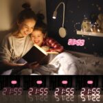 EDUP EH-LEDNI-B-1 Ρολόι τοίχου 3D LED 5,2" Μίνι Ροζ - Image 8