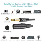 ATC HQ 6.35mm Mono / Canon Male Cable 2m - Image 2