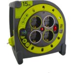 Geyer Μπαλαντέζα 15 μέτρων HO5VV-F 3G1,5mm γκρι / πράσινο