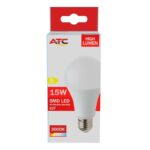 ATC SMD LED High Lumen Λαμπτήρας A60 230V 15W/2100LM E27 3000K - Image 3