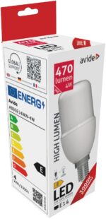 Avide LED Bright Stick Bulb T37 4W E14 Θερμό 3000K