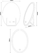 Avide LED Φωτιστικό Καθρέπτης Make Up Επαναφορτιζόμενος Στρογγυλό - Image 3