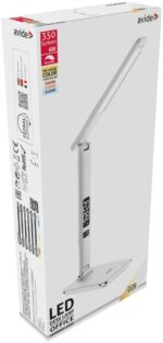 Avide Φωτιστικό Γραφείου LED δερμάτινο με ημερολόγιο 6W Λευκό - Image 2