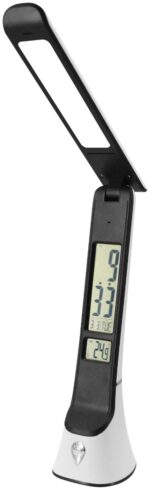 Avide LED Φωτιστικό Γραφείου Δερμάτινο Hugo Άσπρο-Μαύρο 6W με Ημερολόγιο - Image 3