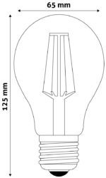 Avide LED Filament Κοινή 12W E27 A65 360° Θερμό 2700K Υψηλής Φωτεινότητας - Image 3