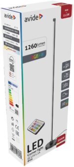 Avide LED Φωτιστικό Δαπέδου Γωνίας RGB + W με με Αισθητήρα Μουσικής - Image 2