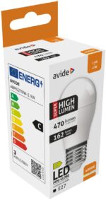 Avide LED Σφαιρική G45 2.9W E27 Λευκό 4000K Super Υψηλής Φωτεινότητας