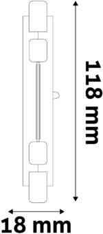 Avide LED 10W R7S 18x118mm WW 3000K Ντιμαριζόμενο - Image 4