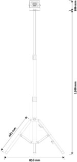 Avide LED Floodlight Slim SMD  20W White 4000K 1 Head with Tripod - Image 3