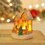 Artezan Christmas LED Table Top House Decoration Light Brown 8.5*6.5*6cm - Image 2