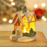 Artezan Christmas LED Table Top House Decoration Yellow 8.3*6.5*6cm - Image 2