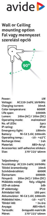 Avide Φωτιστικό Ασφαλείας IP20 - Image 7