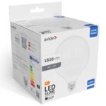 Avide Value LED G120 SMD Globe Opal E27 18W CW 6400K