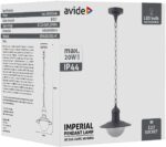 Avide Εξωτερικό Φωτιστικό Οροφής Imperial 1xE27 IP44 Ανθρακί - Image 2