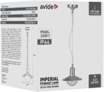 Avide Εξωτερικό Φωτιστικό Οροφής Imperial 1xE27 IP44 Stainless Steel - Image 2
