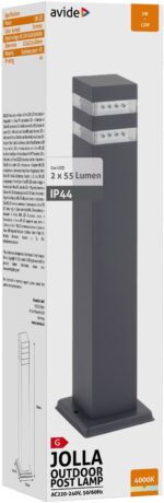 Avide Εξωτερικό Φωτιστικό Κήπου Jolla LED 2W 500mm IP44 Ανθρακί - Image 2