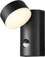 Avide Εξωτερικό Φωτιστικό Τοίχου Siraz LED 12W με motion Αισθητήρας Κίνησης Θερμό 3000K IP54