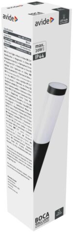 Avide Επιτοίχιο Φωτιστικό Εξωτερικού Χώρου Boca 1xE27 IP44 Μαύρο - Image 2