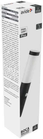 Avide Επιτοίχιο Φωτιστικό Εξωτερικού Χώρου Boca 1xE27 PIR IP44 Antracit - Image 3